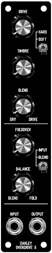 Oakley Modular Synthesiser: Overdrive, Distortion and Harmonic Multiplier Module